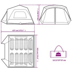 Палатка VidaXL 94303 (Grey/Orange) Thumb