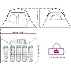 Палатка VidaXL 94308 (Blue/Grey) Thumb