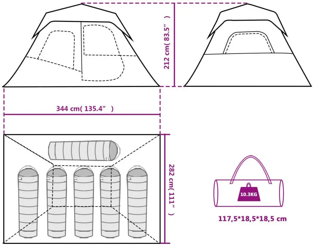 Cort VidaXL 94309 (Grey/Orange)