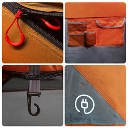 Cort VidaXL 94309 (Grey/Orange) Thumb