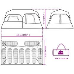 Палатка VidaXL 94311 (Blue/Grey) Thumb