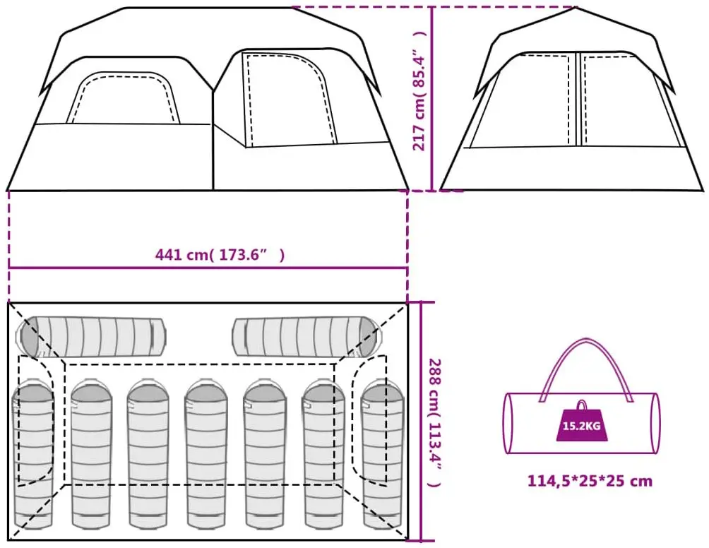 Cort VidaXL 94312 (Grey/Orange)