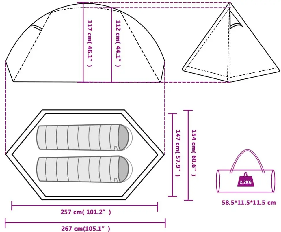 Палатка VidaXL 94320 (Blue)