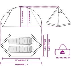 Палатка VidaXL 94321 (Grey/Orange) Thumb