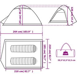 Палатка VidaXL 94331 (Green) Thumb