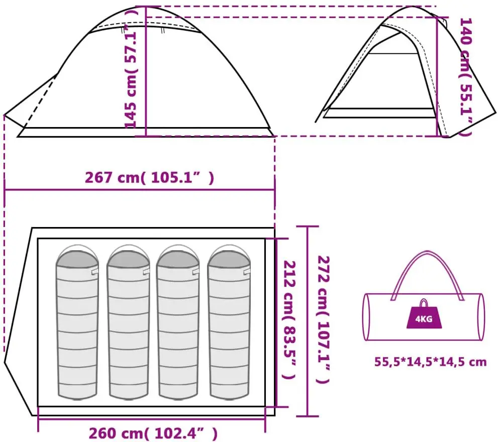 Cort VidaXL 94336 (Blue)