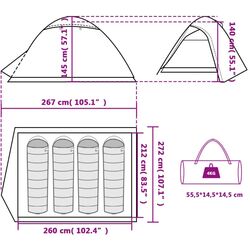 Палатка VidaXL 94337 (Grey/Orange) Thumb