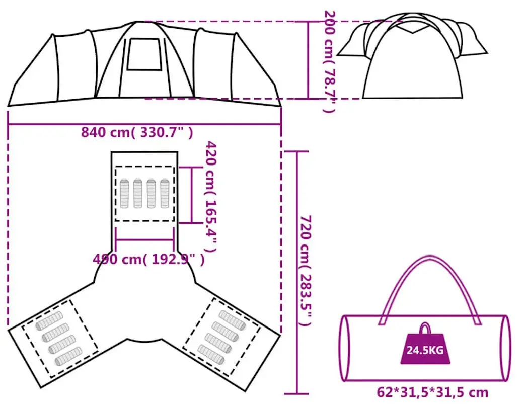 Палатка VidaXL 94347 (Blue)