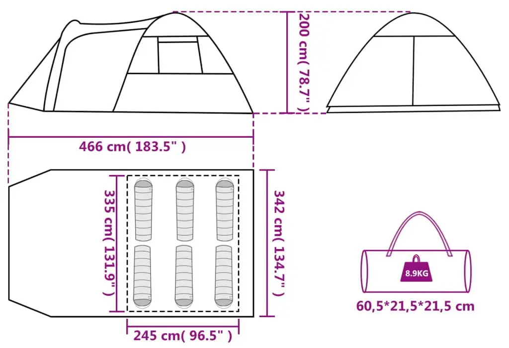 Cort VidaXL 94355 (Grey/Orange)