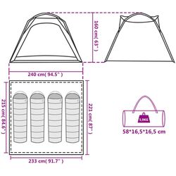 Палатка VidaXL 94358 (Orange/Grey) Thumb