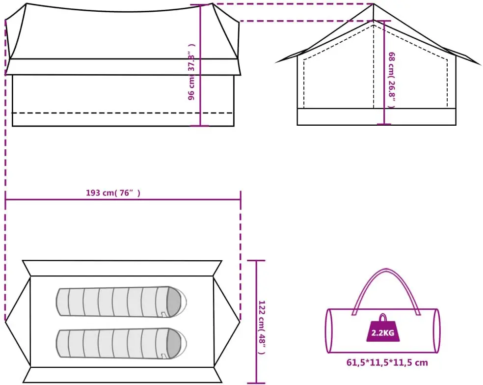 Палатка VidaXL 94360 (Blue)