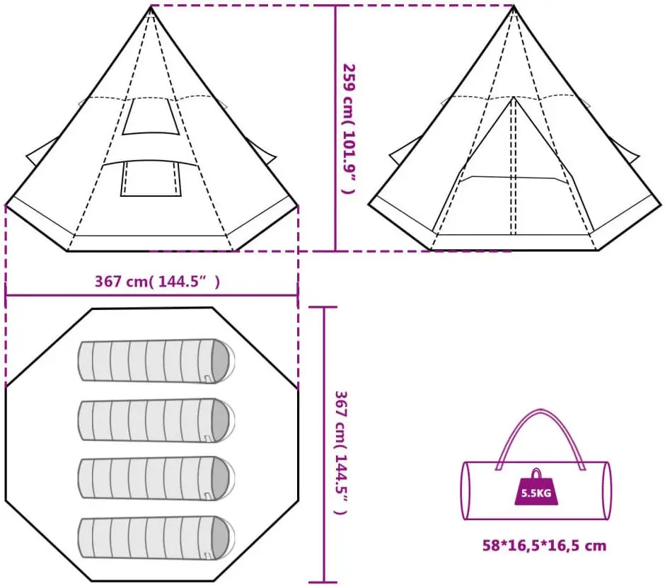 Cort VidaXL 94381 (Blue)