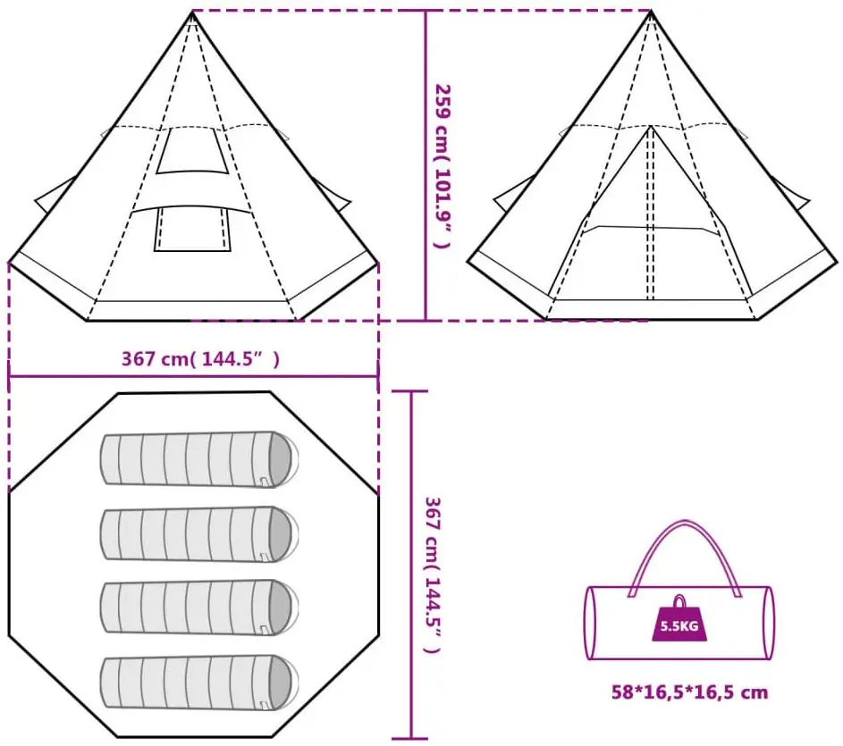 Cort VidaXL 94382 (Grey/Orange)