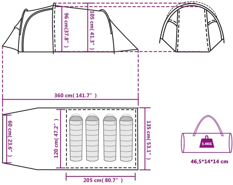 Cort VidaXL 94387 (Blue)