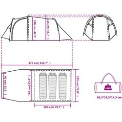 Палатка VidaXL 94392 (Grey/Orange) Thumb