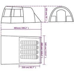 Палатка VidaXL 94401 (Blue) Thumb