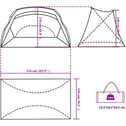 Палатка VidaXL 94403 (Blue) Thumb