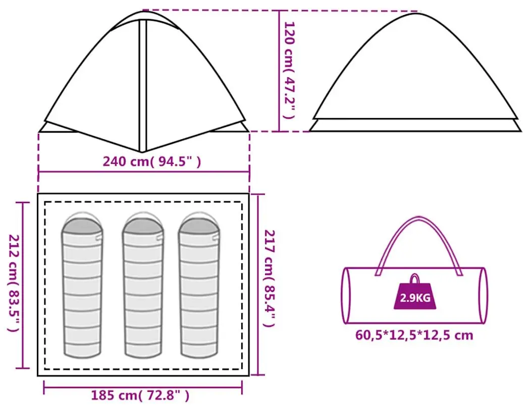 Cort VidaXL 94409 (Green)