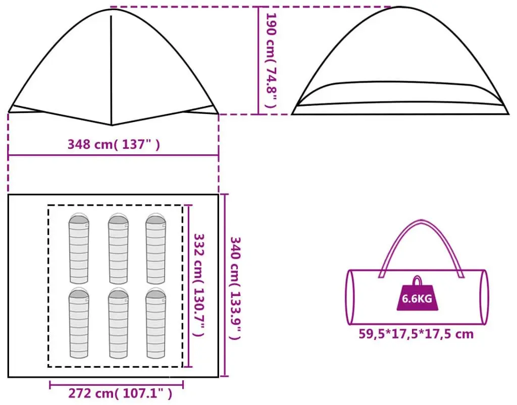 Cort VidaXL 94414 (Grey/Orange)