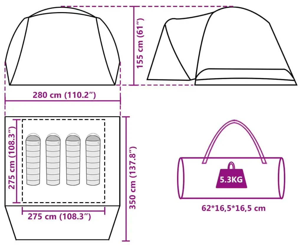 Cort VidaXL 94416 (Blue/Grey)