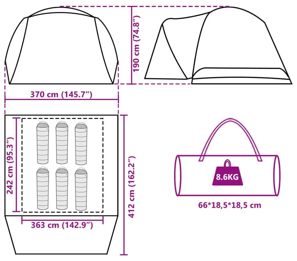 Cort VidaXL 94418 (Green/White)