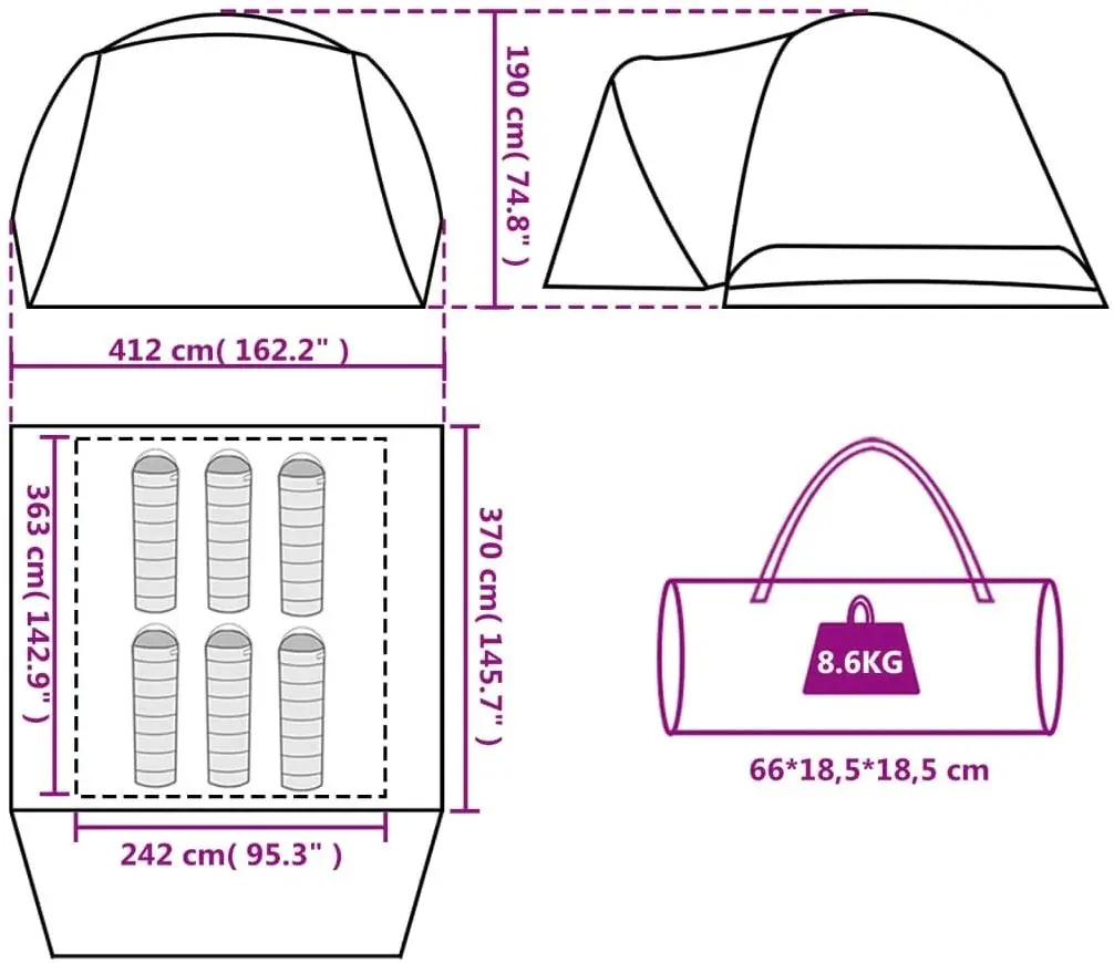Cort VidaXL 94420 (Orange/Grey)