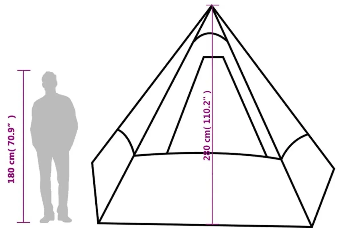 Cort VidaXL 94429 (Grey/Orange)