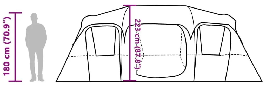 Палатка VidaXL 94540 (Blue/Grey)