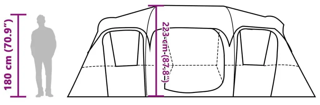 Палатка VidaXL 94541 (Orange/Grey)