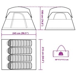 Палатка VidaXL 94542 (Green/White) Thumb