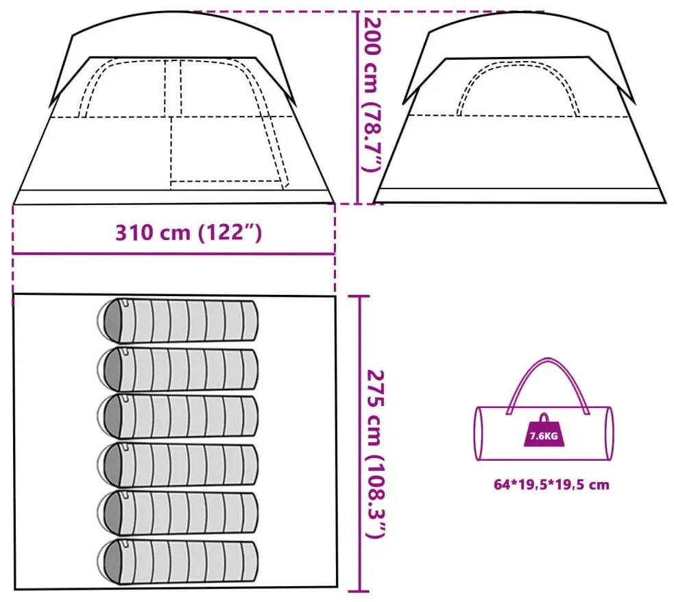 Cort VidaXL 94545 (Green/White)
