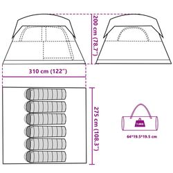 Палатка VidaXL 94546 (Blue/Grey) Thumb