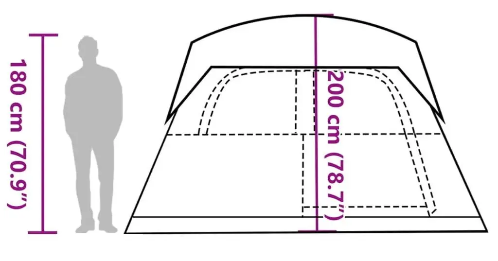 Палатка VidaXL 94546 (Blue/Grey)