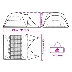 Палатка VidaXL 94548 (Green/White) Thumb
