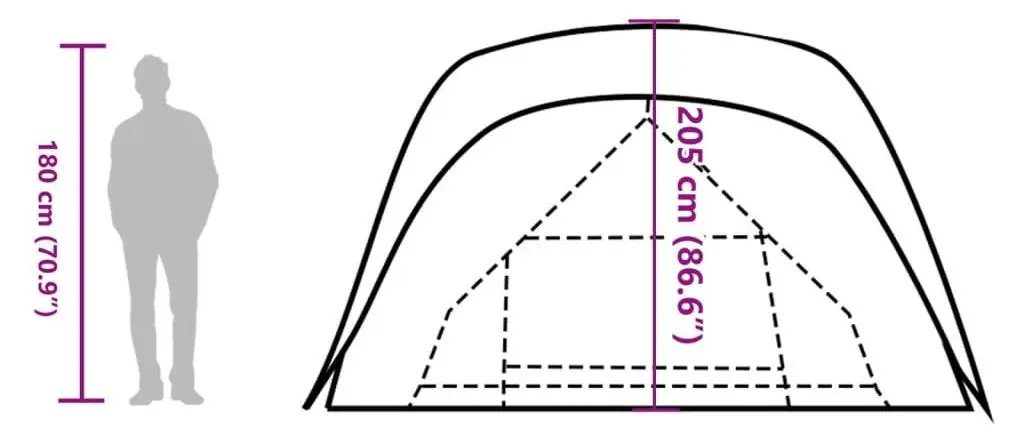 Палатка VidaXL 94549 (Blue/Grey)