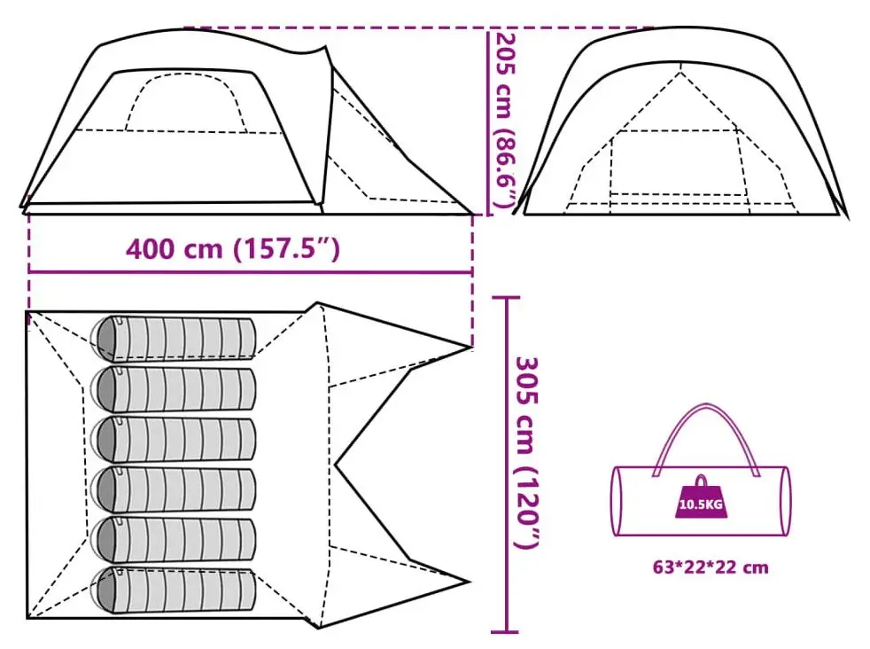 Cort VidaXL 94550 (Orange/Grey)
