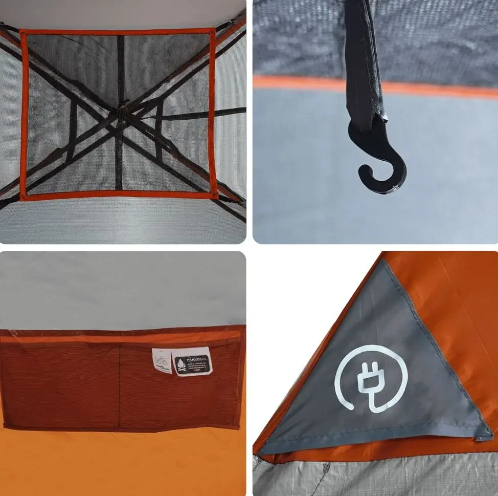 Палатка VidaXL 94553 (Orange/Grey)