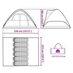 Палатка VidaXL 94555 (Green/White) Thumb