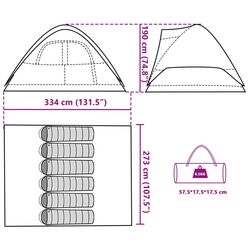 Палатка VidaXL 94557 (Grey/Orange) Thumb