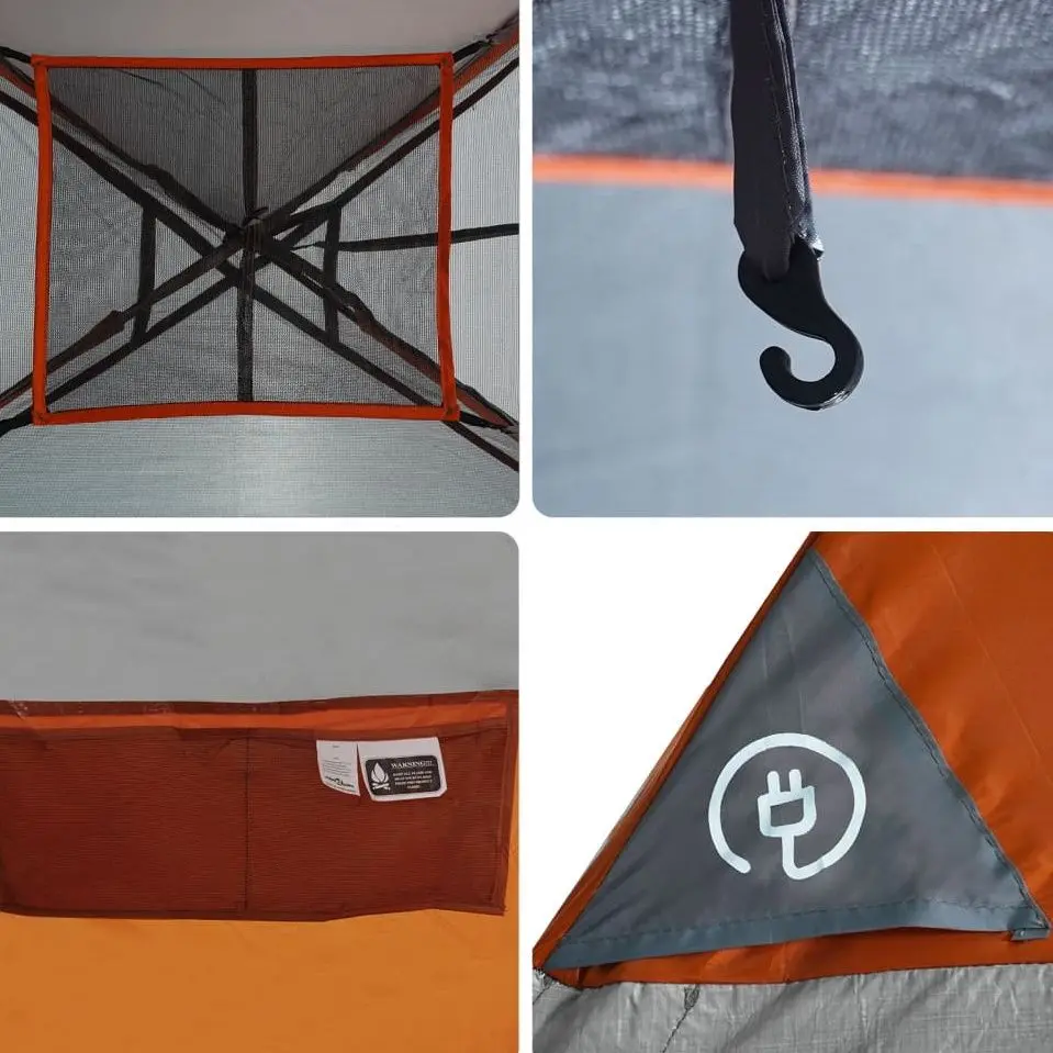 Палатка VidaXL 94557 (Grey/Orange)