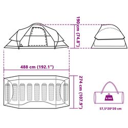 Cort VidaXL 94564 (Blue/Grey) Thumb
