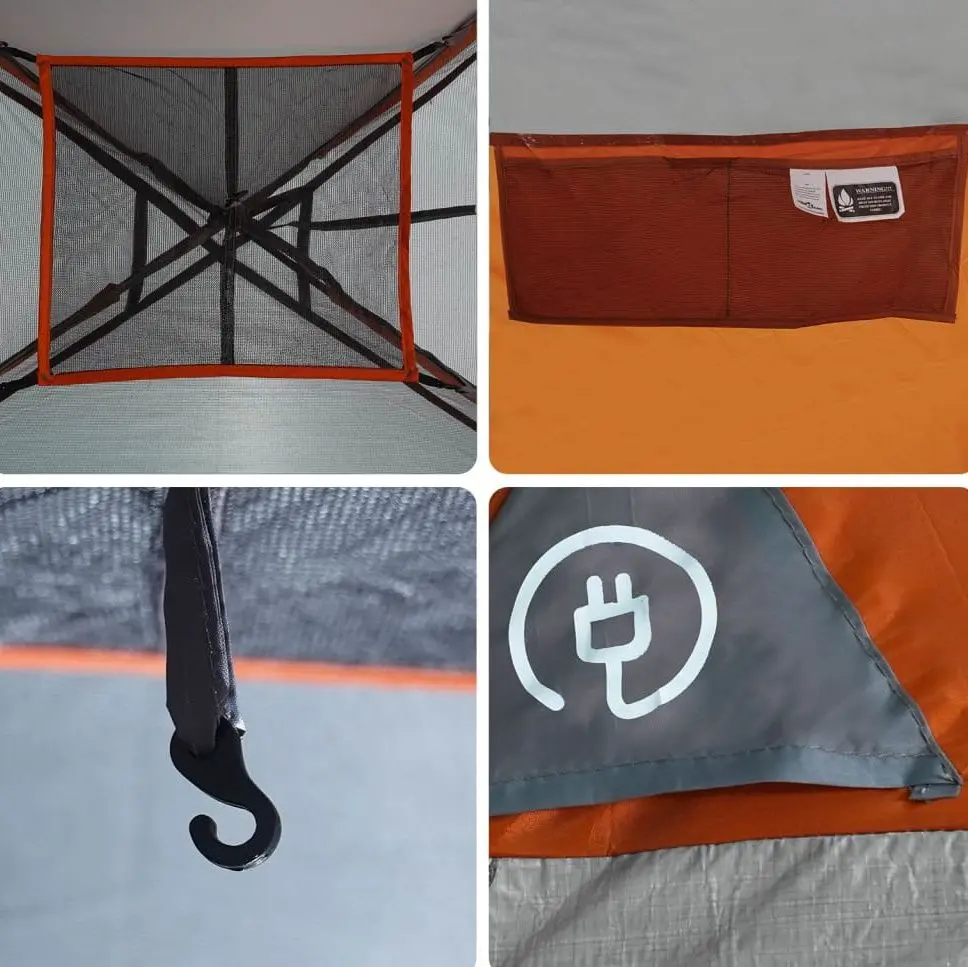 Палатка VidaXL 94565 (Grey/Orange)