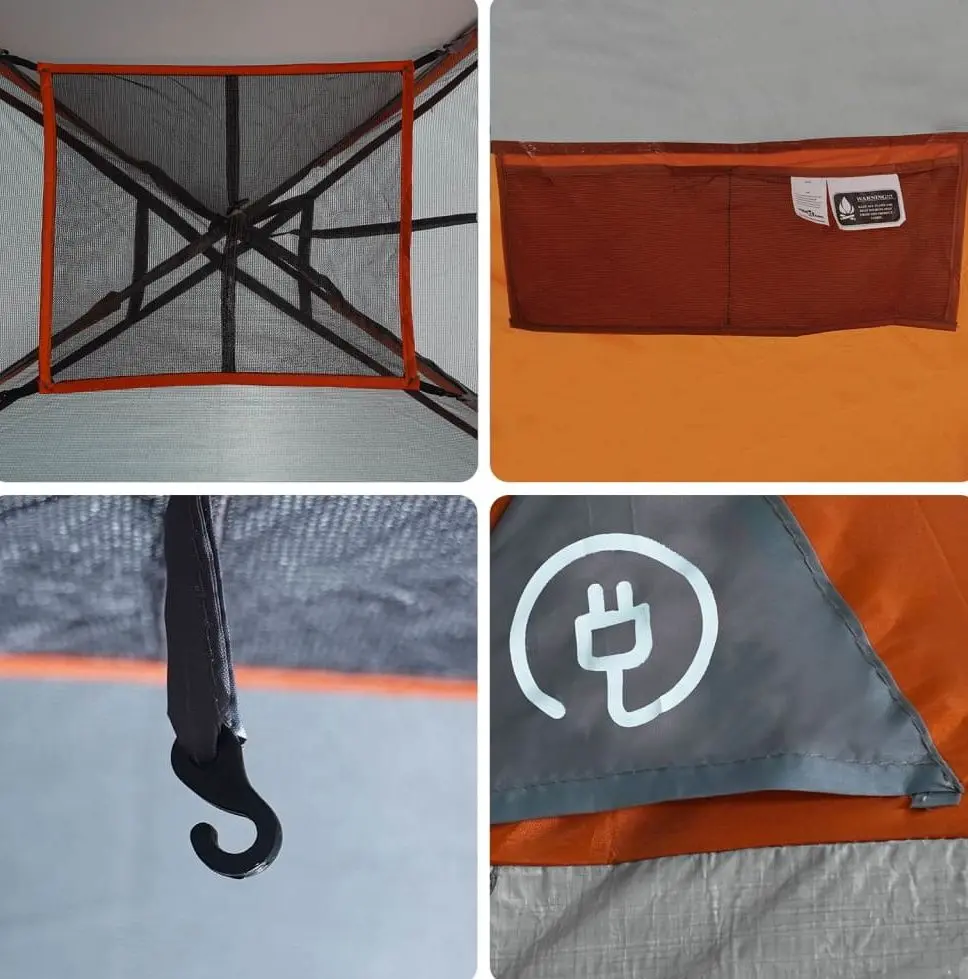 Палатка VidaXL 94568 (Grey/Orange)