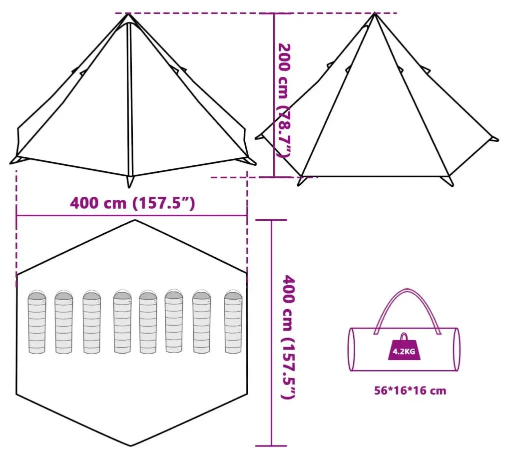 Палатка VidaXL 94583 (Blue)