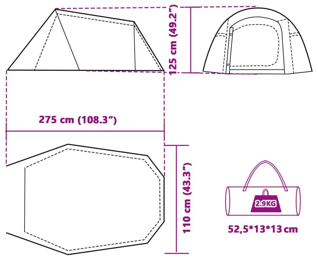 Cort VidaXL 94602 (Grey/Orange)