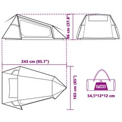 Палатка VidaXL 94614 (Grey/Orange) Thumb
