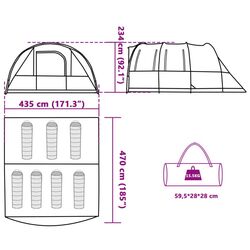 Cort VidaXL 94626 (Grey/Blue) Thumb