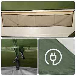 Палатка VidaXL 94628 (Green/Grey) Thumb