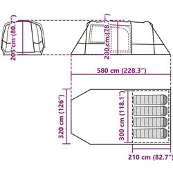 Палатка VidaXL 94628 (Green/Grey) Thumb