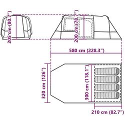 Палатка VidaXL 94629 (Blue/Grey) Thumb